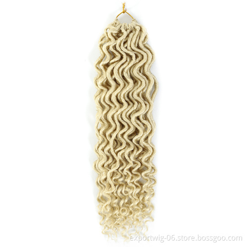 Goddess Locs with Curly End Crochet Hair Extension Attachments Hair Braids Wavy Faux Locs